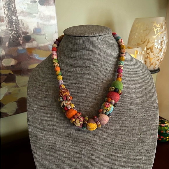 Kantha Orbit Necklace - Picture 1 of 6